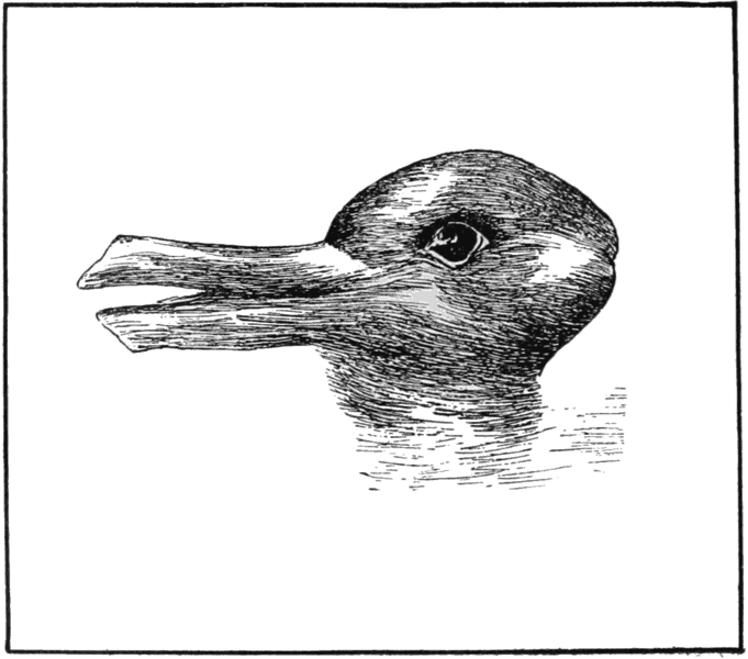Illusion d'optique du canard-lapin faisant penser à l'ornithorynque.